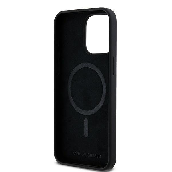 Karl Lagerfeld KLHMP15LSCHPPLK iPhone 15 Pro 6.1&quot; czarny/black hardcase Silicone Choupette Head MagSafe