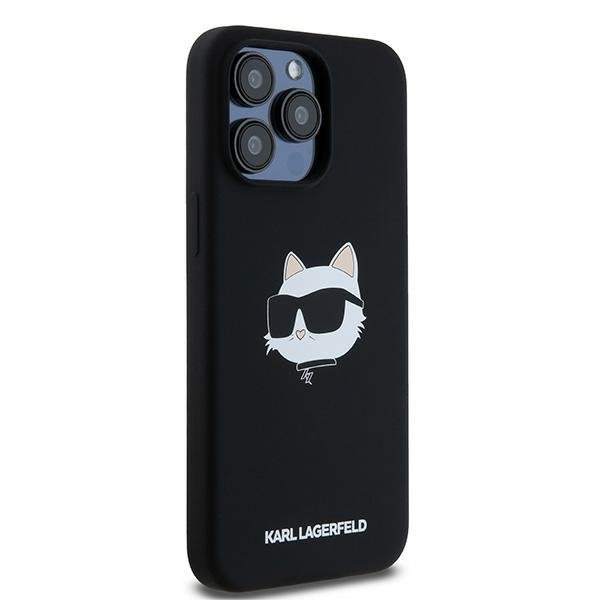 Karl Lagerfeld KLHMP15XSCHPPLK iPhone 15 Pro Max 6.7&quot; czarny/black hardcase Silicone Choupette Head MagSafe