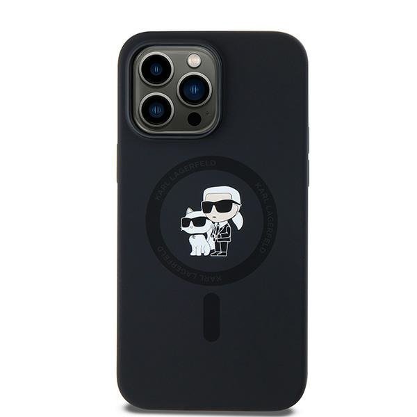 Karl Lagerfeld KLHMP14XSCMKCRHK iPhone 14 Pro Max 6.7&quot; czarny/black hardcase Silicone Karl & Choupette MagSafe