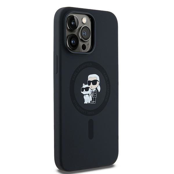 Karl Lagerfeld KLHMP14XSCMKCRHK iPhone 14 Pro Max 6.7&quot; czarny/black hardcase Silicone Karl & Choupette MagSafe