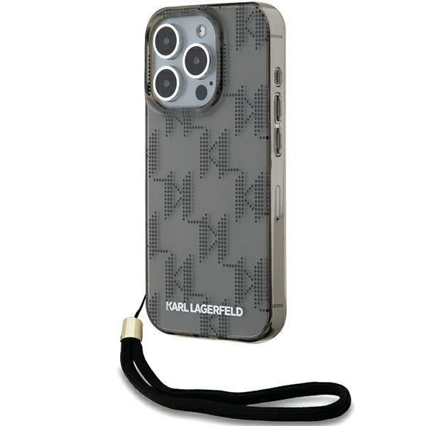 Karl Lagerfeld KLHCP15XHKDPNSK iPhone 15 Pro Max 6.7&quot; czarny/black hardcase IML Mono KL Pattern & Cord