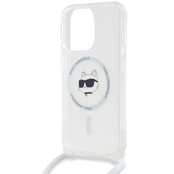 Karl Lagerfeld KLHMP15XHCCHNT iPhone 15 Pro Max 6.7&quot; hardcase transparent IML Choupette Head & Cord Magsafe