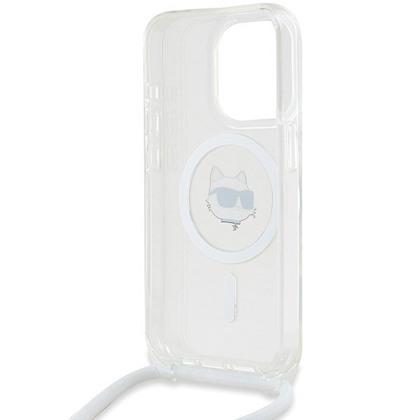 Karl Lagerfeld KLHMP15XHCCHNT iPhone 15 Pro Max 6.7&quot; hardcase transparent IML Choupette Head & Cord Magsafe