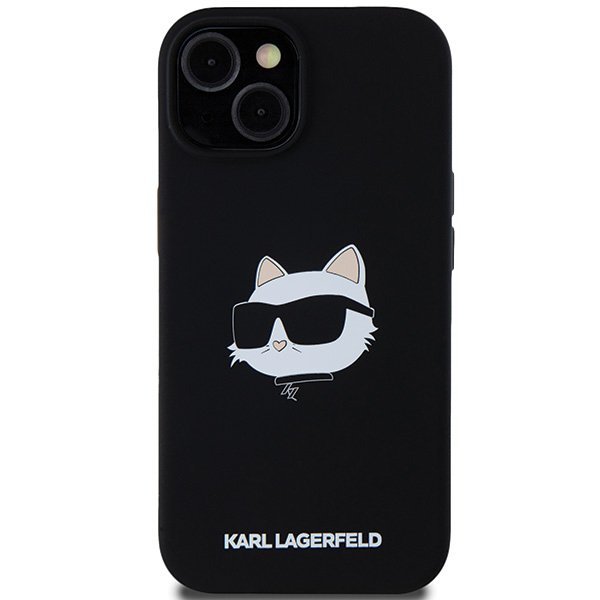 Karl Lagerfeld KLHMP15SSCHPPLK iPhone 15 / 14 / 13 6.1&quot; czarny/black hardcase Silicone Choupette Head MagSafe