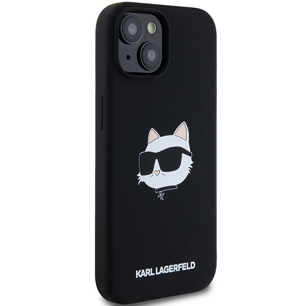 Karl Lagerfeld KLHMP15SSCHPPLK iPhone 15 / 14 / 13 6.1&quot; czarny/black hardcase Silicone Choupette Head MagSafe