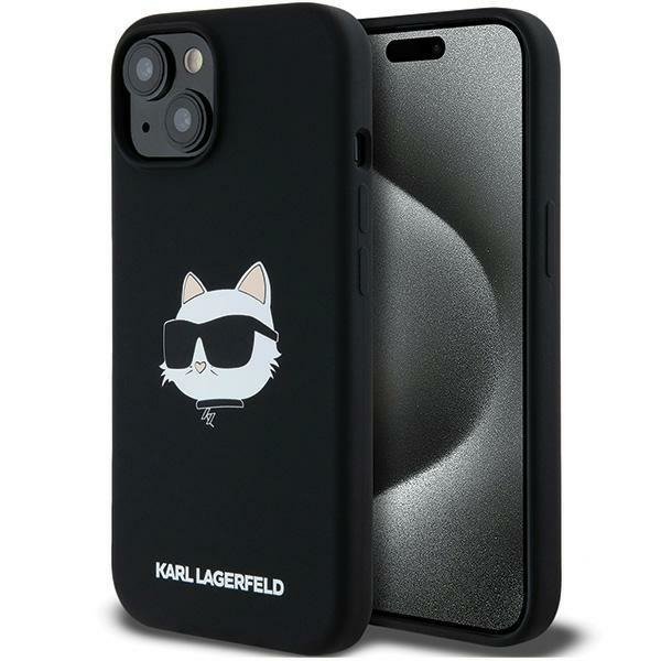 Karl Lagerfeld KLHMP15MSCHPPLK iPhone 15 Plus / 14 Plus 6.7&quot; czarny/black hardcase Silicone Choupette Head MagSafe