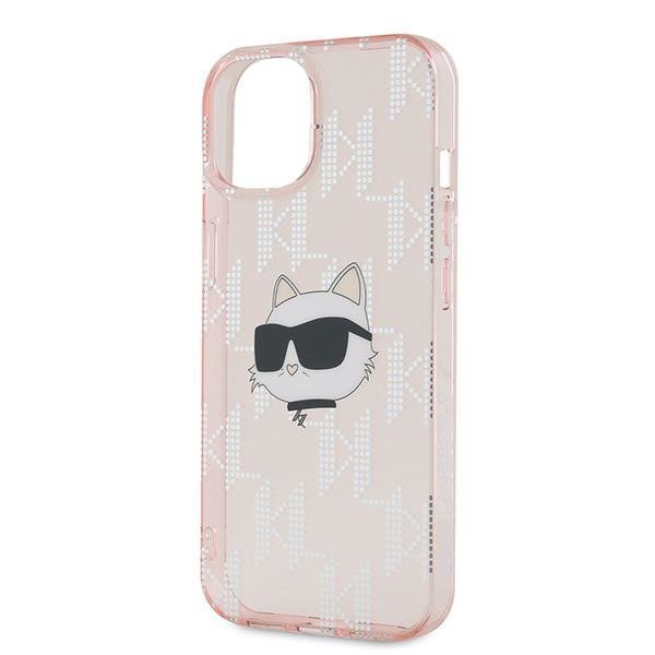 Karl Lagerfeld KLHCP15SHKLPCHP iPhone 15 / 14 / 13 6.1&quot; różowy/pink hardcase IML Choupette Head & Monogram