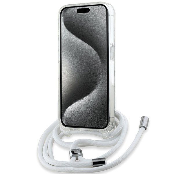 Karl Lagerfeld KLHMP15XHCKCKLCT iPhone15 Pro Max 6.7&quot; transparent hardcase IML Crossbody Monogram Karl & Choupette Head Mag