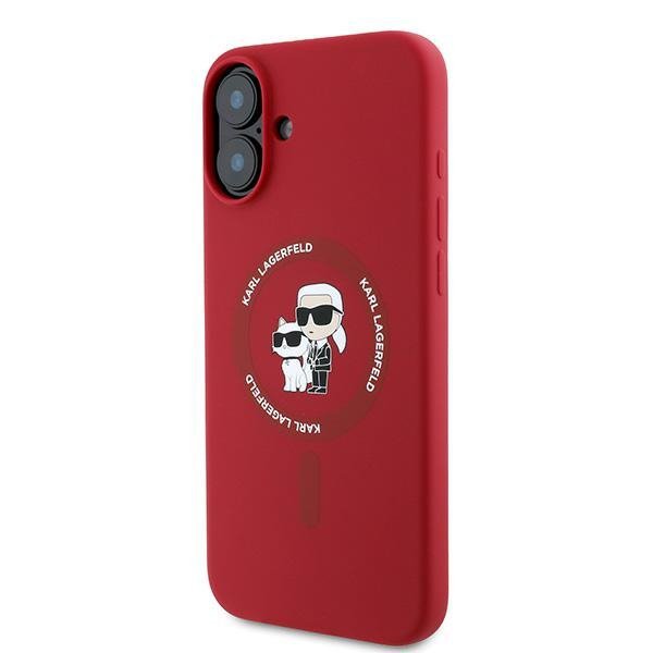 Karl Lagerfeld KLHMP16MSCMKCRHR iPhone16 Plus 6.7&quot; czerwony/red hardcase Silicone Karl&Choupette Ring MagSafe