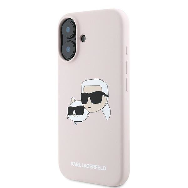 Karl Lagerfeld KLHMP16MSKCHPPLP iPhone16 Plus 6.7&quot; różowy/pink hardcase Silicone Double Heads Print MagSafe