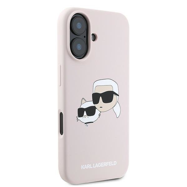 Karl Lagerfeld KLHMP16MSKCHPPLP iPhone16 Plus 6.7&quot; różowy/pink hardcase Silicone Double Heads Print MagSafe