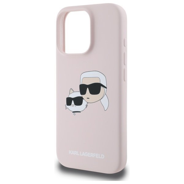 Karl Lagerfeld KLHMP16XSKCHPPLP iPhone16 Pro Max 6.9&quot; różowy/pink hardcase Silicone Double Heads Print MagSafe