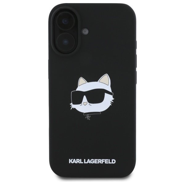 Karl Lagerfeld KLHMP16SSCHPPLK iPhone16 6.1&quot; czarny/black hardcase Silicone Choupette Head Print MagSafe