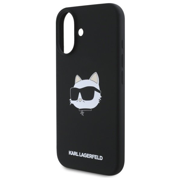 Karl Lagerfeld KLHMP16SSCHPPLK iPhone16 6.1&quot; czarny/black hardcase Silicone Choupette Head Print MagSafe
