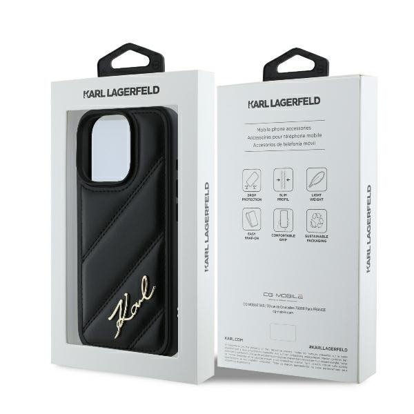 Karl Lagerfeld KLHCP16XPQDSMGK iPhone16 Pro Max 6.9&quot; czarny/black hardcase Quilted Signature