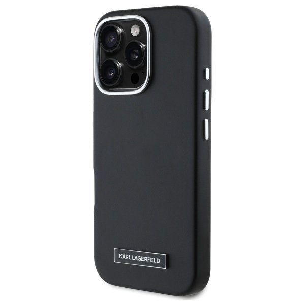 Karl Lagerfeld KLHMP16LPGMSRPK iPhone 16 Pro 6.3&quot; czarny/black hardcase FW Metal Plate MagSafe