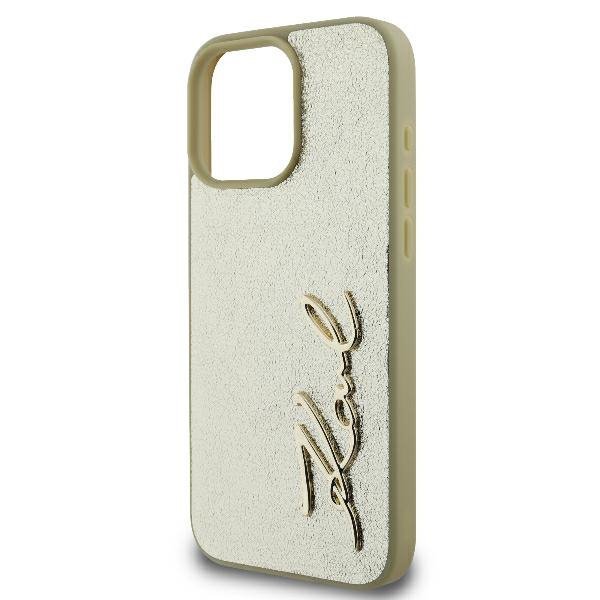 Karl Lagerfeld KLHCP16LPFMFBKMD iPhone16 Pro 6.3&quot; złoty/gold hardcase Metal Signature