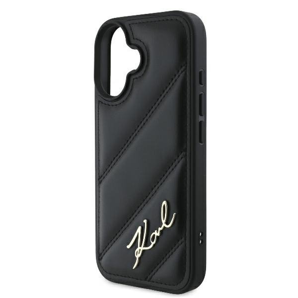 Karl Lagerfeld KLHCP16MPQDSMGK iPhone16 Plus 6.7&quot; czarny/black hardcase Quilted Signature