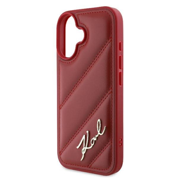 Karl Lagerfeld KLHCP16SPQDSMGR iPhone16 6.1&quot; czerwony/red hardcase Quilted Signature