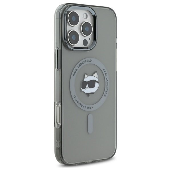 Karl Lagerfeld KLHMP16XHLSCHK iPhone16 Pro Max 6.9&quot; czarny/black hardcase IML Metal Choupette Head MagSafe