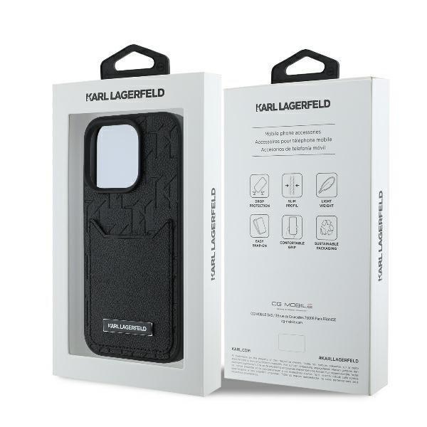Karl Lagerfeld KLHCP16XPGKHPRPK iPhone 16 Pro Max 6.9&quot; czarny/black hardcase Cardslots Monogram