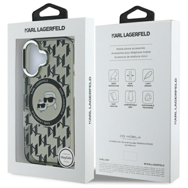 Karl Lagerfeld KLHMP16SHMCKMHK iPhone 166.1&quot; czarny/black IML Monogram Karl&Choupette Head MagSafe