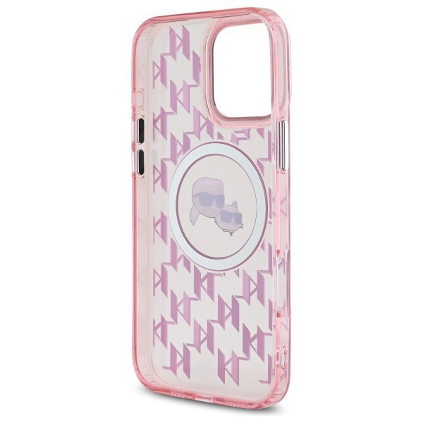 Karl Lagerfeld KLHMP16XHMCKMHP iPhone 16 Pro Max 6.9&quot; różowy/pink IML Monogram Karl&Choupette Head MagSafe