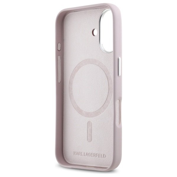 Karl Lagerfeld KLHMP16SPGMSRPP iPhone16 6.1&quot; różowy/pink hardcase FW Metal Plate MagSafe
