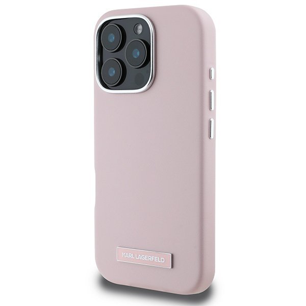 Karl Lagerfeld KLHMP16XPGMSRPP iPhone16 Pro Max 6.9&quot; różowy/pink hardcase FW Metal Plate MagSafe