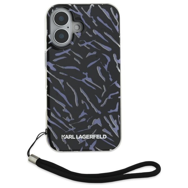 Karl Lagerfeld KLHCP16SHZBPKCCU iPhone16 6.1&quot; fioletowy/purple Zebra With Cord