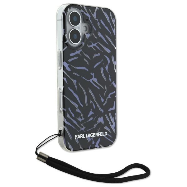 Karl Lagerfeld KLHCP16SHZBPKCCU iPhone16 6.1&quot; fioletowy/purple Zebra With Cord