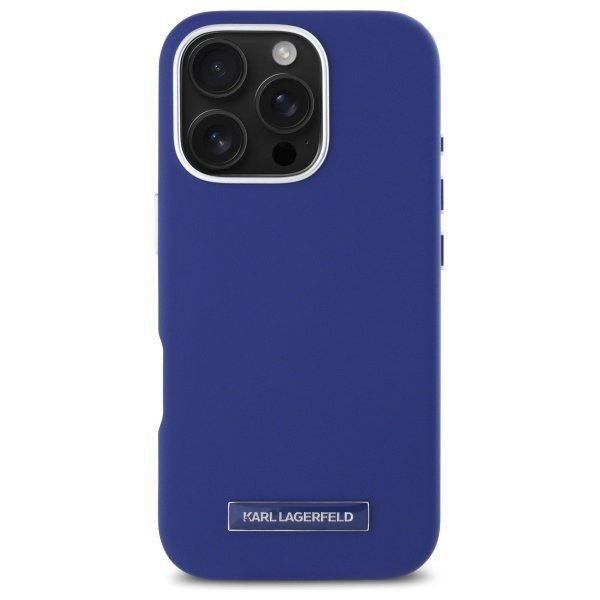Karl Lagerfeld KLHMP16XPGMSRPB iPhone 16 Pro Max 6.9&quot; niebieski/blue hardcase FW Metal Plate MagSafe