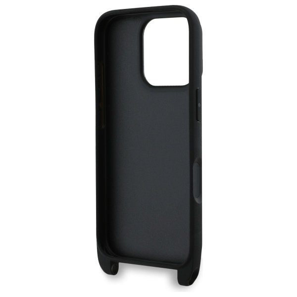Karl Lagerfeld KLHCP16XSAKCPBK iPhone 16 Pro Max 6.9&quot; czarny/black hardcase Saffiano Karl&Choupette Metal Pin CBDY Strap
