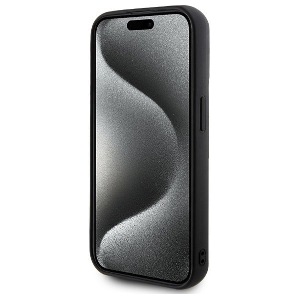 Karl Lagerfeld KLHCP15L3DRKSDLK iPhone   15 Pro 6.1&quot; czarny/black hardcase 3D Rubber Signature