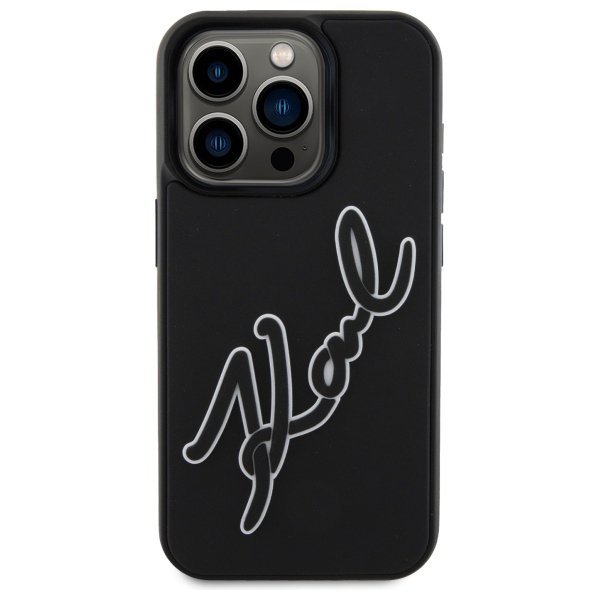 Karl Lagerfeld KLHCP15X3DRKSDLK iPhone   15 Pro Max 6.7&quot; czarny/black hardcase 3D Rubber Signature
