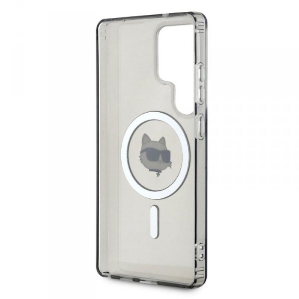 Etui Karl Lagerfeld Button Choupette Head Printed Logo MagSafe do Samsung Galaxy S25 Ultra czarny