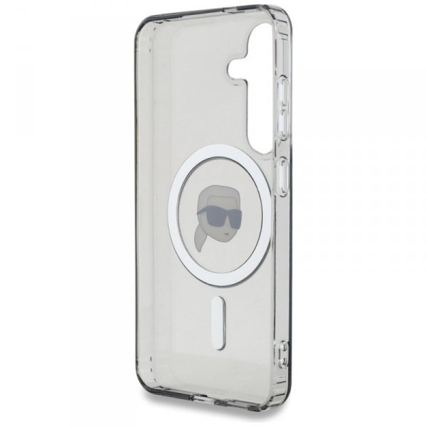 Etui Karl Lagerfeld Button Karl Head     Printed Logo MagSafe do Samsung Galaxy S25 czarny