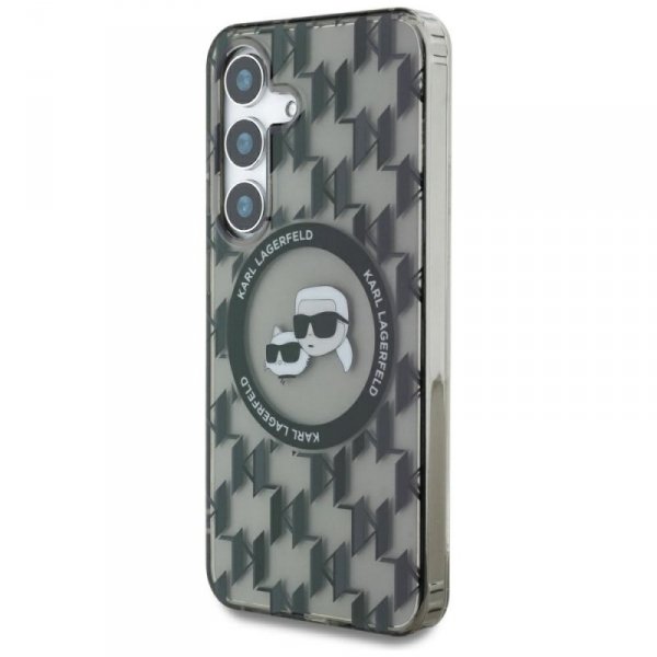 Etui Karl Lagerfeld Button               Karl&Choupette Heads On KL Pattern MagSafe do Samsung Galaxy S25 czarny