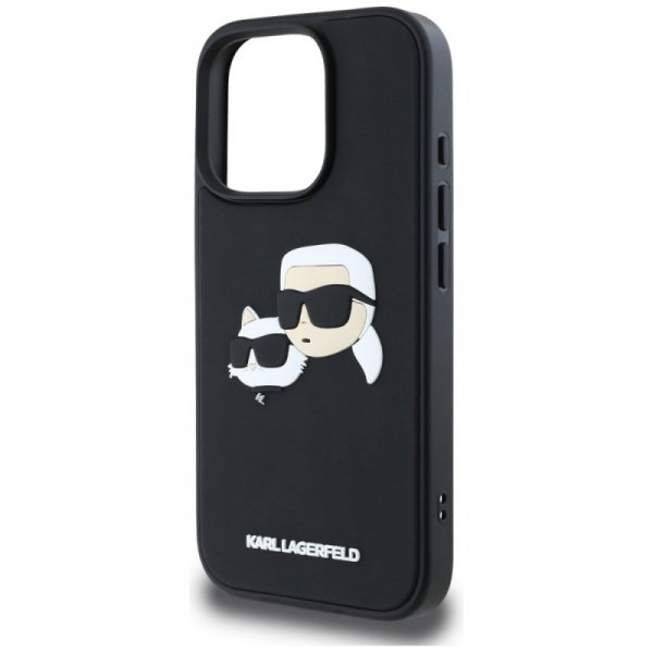 Etui Karl Lagerfeld HC 3D Rubber Double  Heads do iPhone 16 Pro Max czarny