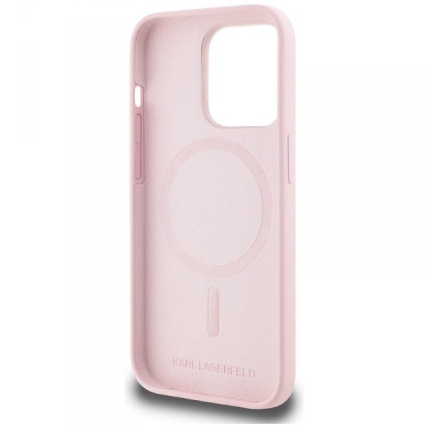 Etui Karl Lagerfeld Silicone             Karl&Choupette MagSafe do iPhone 14 Pro różowy