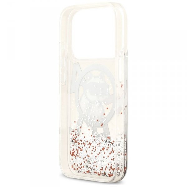 Etui Karl Lagerfeld Liquid Glitter       Choupette Logo MagSafe do iPhone 17 Pro przezroczysty