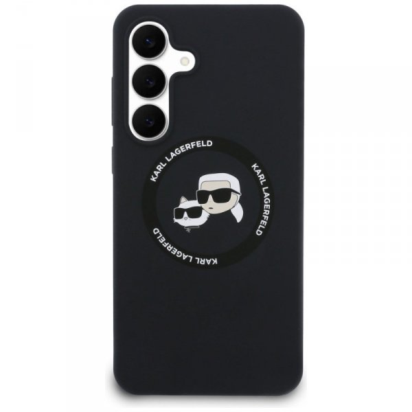 Etui Karl Lagerfeld Silicone             Karl&Choupette Heads MagSafe do Samsung Galaxy S25 FE czarny