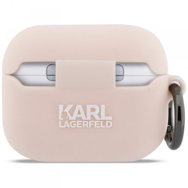 Etui Karl Lagerfeld Silicone Chaupette   Head 3D do AirPods Pro 3 różowy