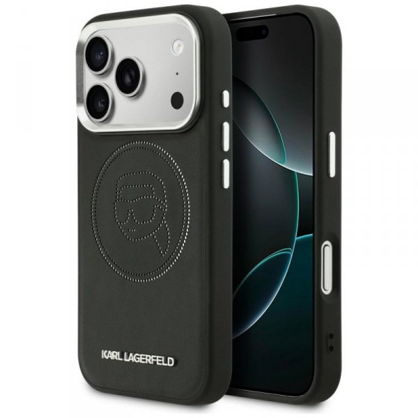 Etui Karl Lagerfeld K Head Point Logo    MagSafe do iPhone 17 Pro Max czarny