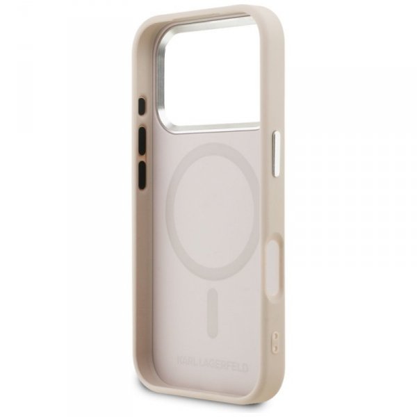 Etui Karl Lagerfeld K Head Point Logo    MagSafe do iPhone 17 Pro różowy