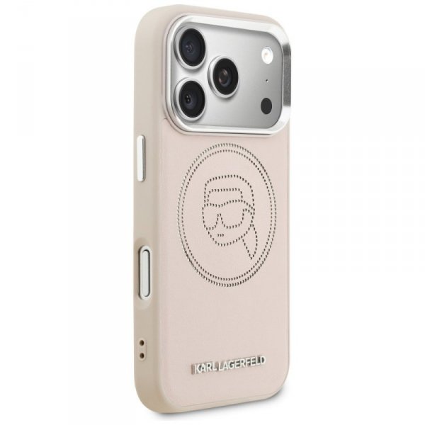 Etui Karl Lagerfeld K Head Point Logo    MagSafe do iPhone 17 Pro Max różowy