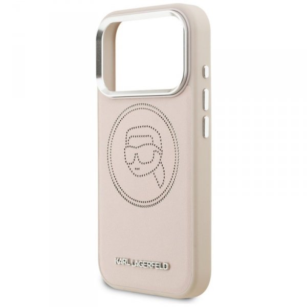 Etui Karl Lagerfeld K Head Point Logo    MagSafe do iPhone 17 Pro Max różowy