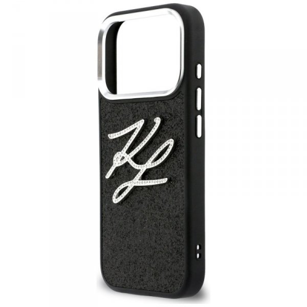 Etui Karl Lagerfeld IML Glitter KL       Diamond Logo do iPhone 17 Pro czarny