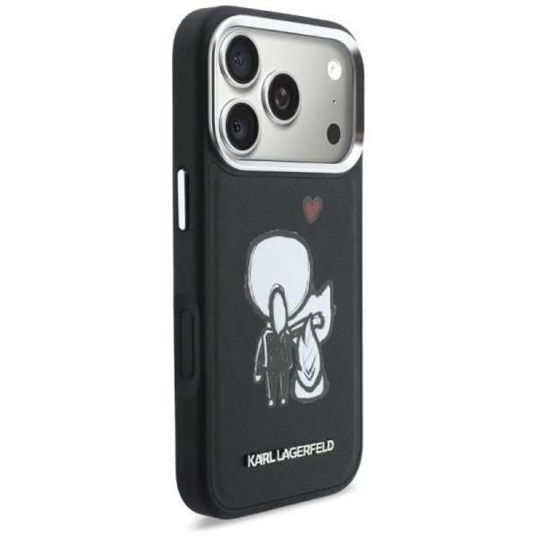 Etui Karl Lagerfeld Karl & Choupette     Back Logo MagSafe do iPhone 17 Pro czarny
