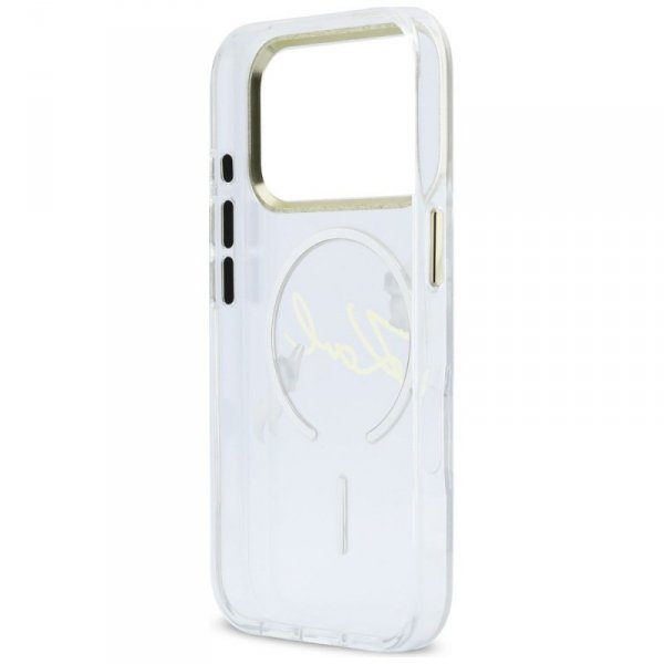 Etui Karl Lagerfeld IML Choupettes Karl  Script Logo MagSafe do iPhone 17 Pro przezroczysty